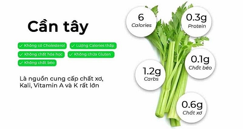 Cần tây cung cấp nhiều chất dinh dưỡng