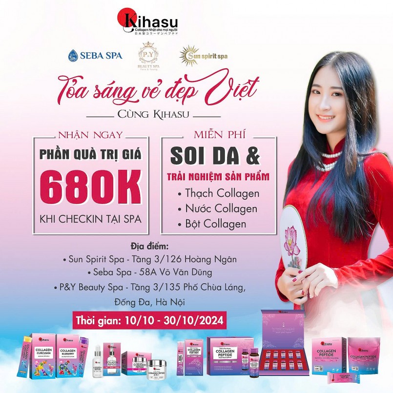 Thương hiệu Kihasu - Lựa chọn tin cậy tại các hệ thống spa hàng đầu Hà Nội