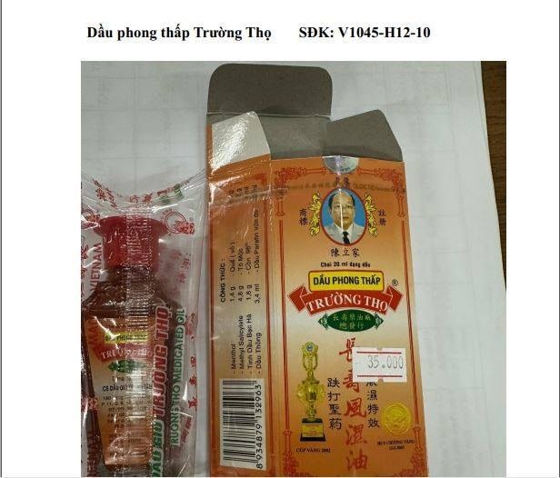 Thanh Hóa: Khuyến cáo người dân không sử dụng giả dầu phong thấp Trường Thọ, bảo vệ sức khỏe cộng đồng