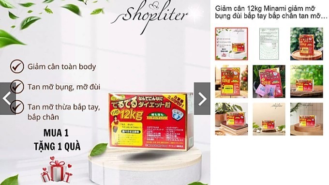 Shopee bị yêu cầu gỡ sản phẩm “Giảm cân 12kg MINAMI” vì chưa được cấp phép lưu hành