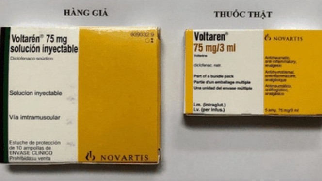 Cảnh báo mẫu thuốc Voltarén 75mg giả trên thị trường