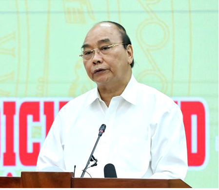 Chủ tịch nước Nguyễn Xuân Phúc phát biểu tại buổi lễ. Ảnh:VGP
