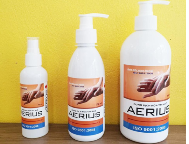 Cảnh báo: Dung dịch rửa tay khô Aerius chai 500ml nghi là mỹ phẩm giả