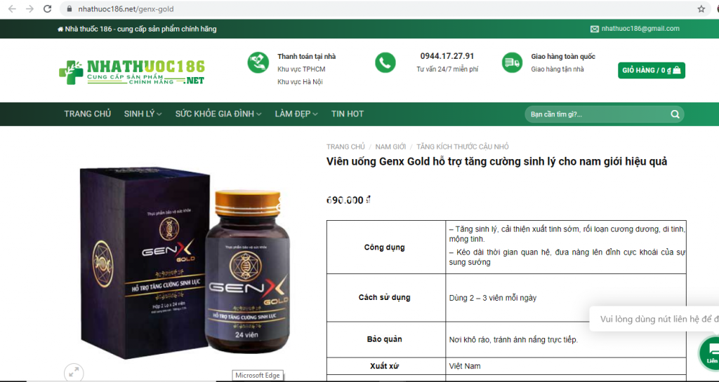 Sản phẩm GENX GOLD: Bị xử phạt, thu hồi giấy phép vẫn “ngang nhiên” quảng cáo, bán hàng