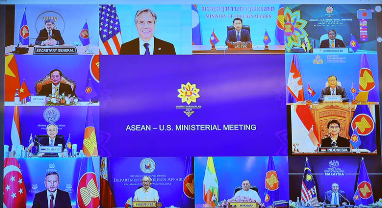 ASEAN và Hoa Kỳ nhất trí tiếp tục dành ưu tiên ứng phó dịch bệnh, đồng thời hỗ trợ thúc đẩy phục hồi bền vững. Ảnh: BNG