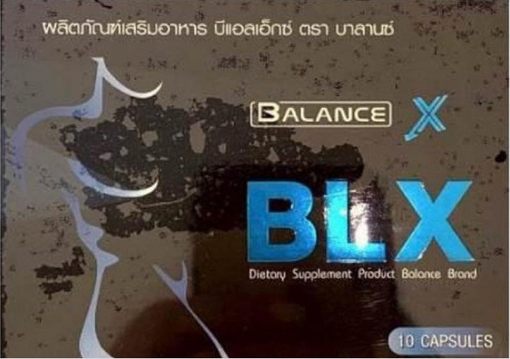 Thực phẩm bảo vệ sức khỏe BALANCE X bị thu hồi do chứa chất kích dục.